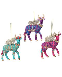 Gisela Graham Gazelle w/Metal Wings Decoration x3